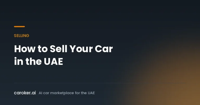 Caroker AI guide: how to sell your car in the UAE step by step