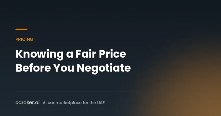 Caroker AI guide: knowing a fair car price before you negotiate